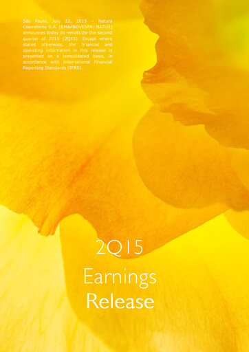 Thumbnail Natura&Co Quarterly Report 2015-q2