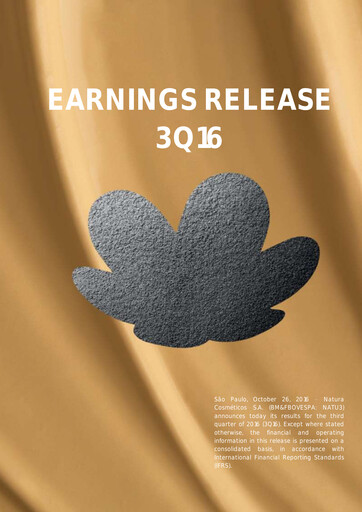 Thumbnail Natura&Co Quarterly Report 2016-q3