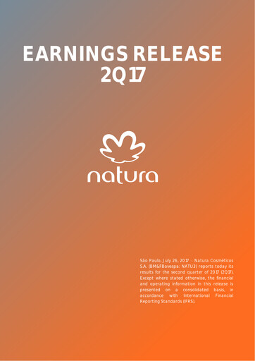 Thumbnail Natura&Co Quarterly Report 2017-q2
