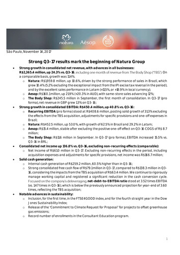 Thumbnail Natura&Co Quarterly Report 2017-q3