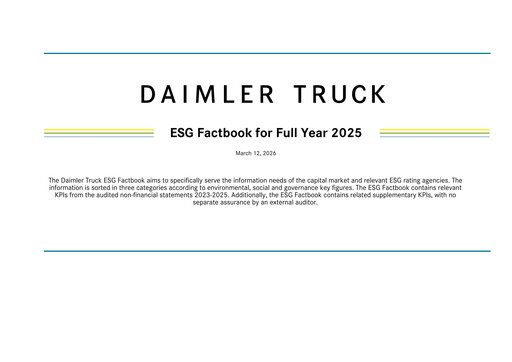 Thumbnail Daimler Truck ESG Report 2025
