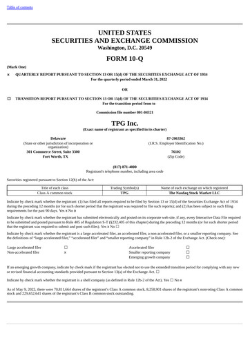 Thumbnail TPG Inc. Quarterly Report 2022-q1
