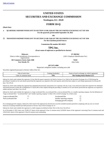 Thumbnail TPG Inc. Quarterly Report 2022-q3