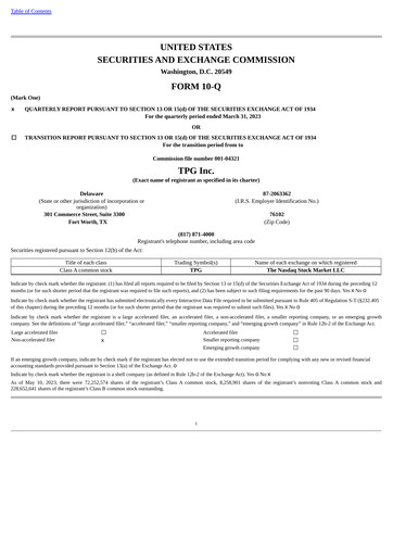 Thumbnail TPG Inc. Quarterly Report 2023-q1