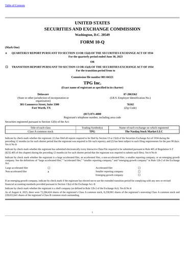 Thumbnail TPG Inc. Quarterly Report 2023-q2