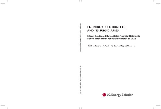 Thumbnail LG Energy Solution Financial Statement 2022-q1