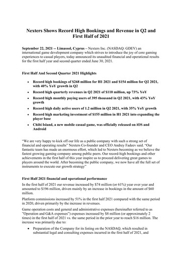 Thumbnail GDEV Inc. Half-year Report 2021-h1