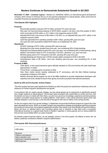 Thumbnail GDEV Inc. Quarterly Report 2021-q3