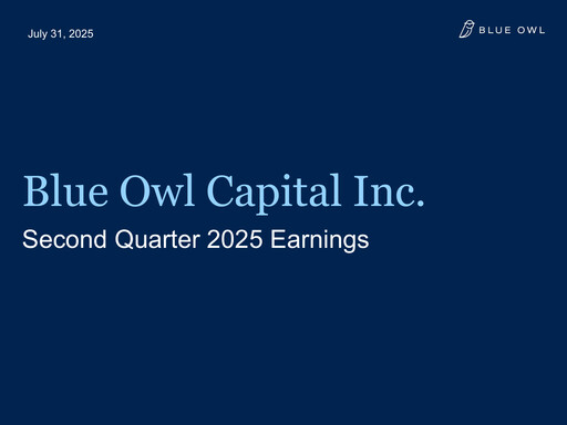 Miniature Blue Owl Capital Rapport trimestriel 2025-q2
