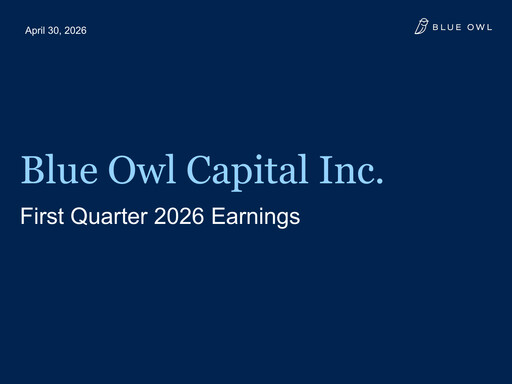 Miniature Blue Owl Capital Rapport trimestriel 2026-q1