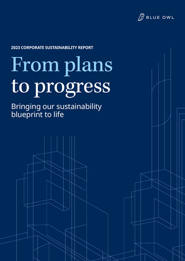 Thumbnail Blue Owl Capital Sustainability Report 2023