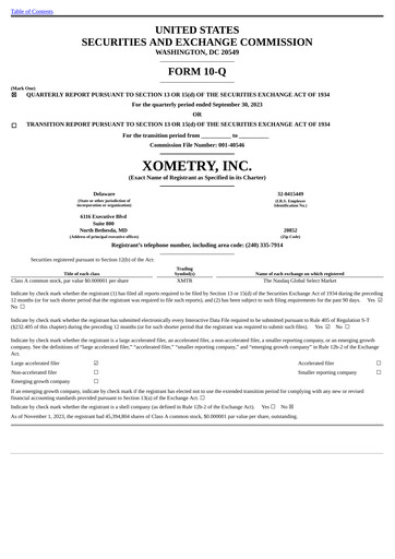 Thumbnail Xometry Quarterly Report 2023-q3