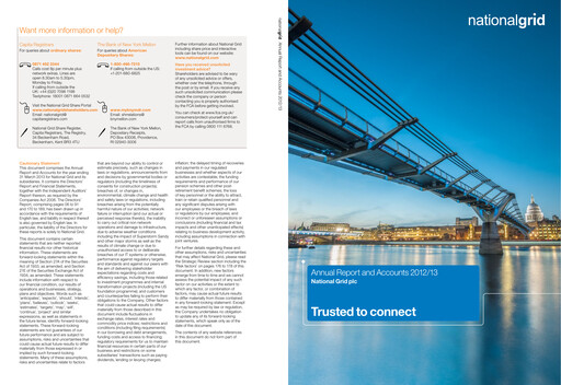 Vorschaubild National Grid Jahresbericht 2012-2013