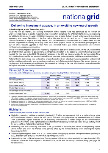 Thumbnail National Grid Half-year Report 2024-h1