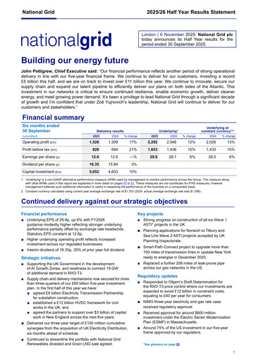 Thumbnail National Grid Half-year Report 2025-h1