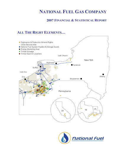 Thumbnail National Fuel Gas
 Financial Report 2007