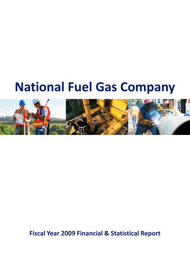 Thumbnail National Fuel Gas
 Financial Report 2009