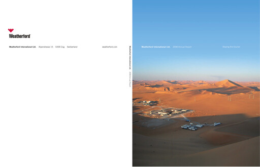 Thumbnail Weatherford International Annual Report 2008