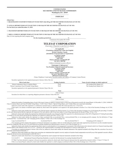 Thumbnail Telesat Annual Report 2024