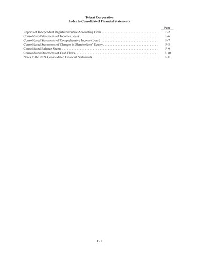 Miniature Telesat Bilan financier 2024