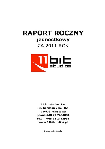 Thumbnail 11 bit studios Annual Report 2011