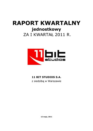 Thumbnail 11 bit studios Quarterly Report 2011-q1