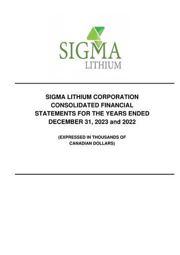 Miniature Sigma Lithium Bilan financier 2023