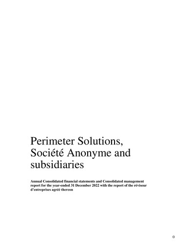 Thumbnail Perimeter Solutions Financial Statement 2022