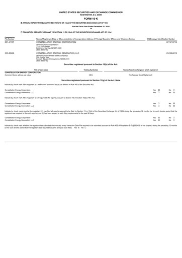Thumbnail Constellation Energy Annual Report 2024
