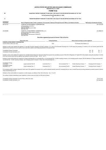 Thumbnail Constellation Energy Quarterly Report 2025-q1