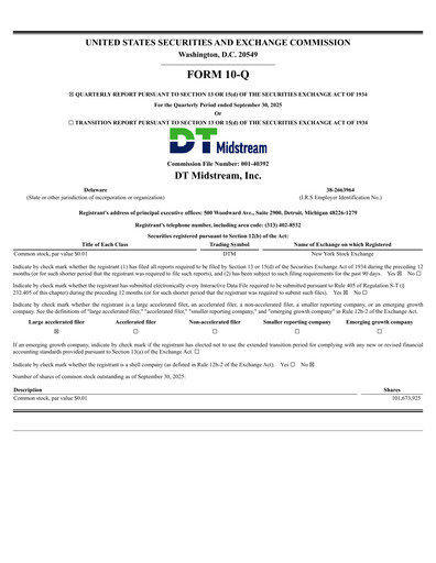 Thumbnail DT Midstream Quarterly Report 2025-q3