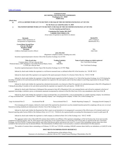 Thumbnail Nabors Industries
 Annual Report 2020