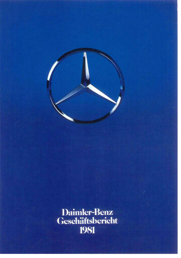 Thumbnail Mercedes-Benz Annual Report 1981