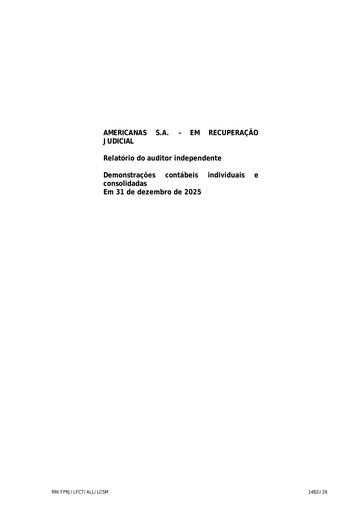 Thumbnail Americanas Financial Statement 2025