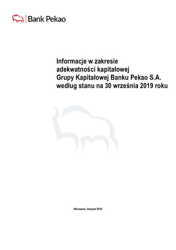 Thumbnail Bank Pekao (Bank Polska Kasa Opieki) Quarterly Report 2019-q3