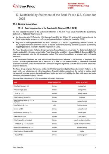 Thumbnail Bank Pekao (Bank Polska Kasa Opieki) Sustainability Report 2025