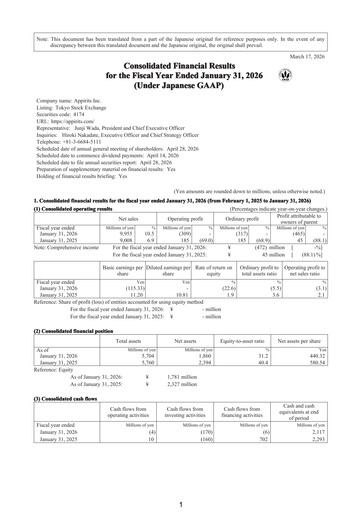 Thumbnail Appirits Financial Report 2026