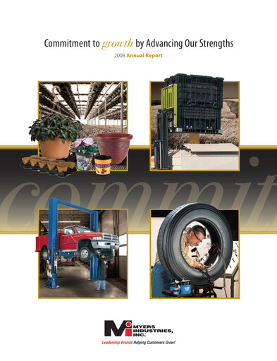 Thumbnail Myers Industries Annual Report 2008