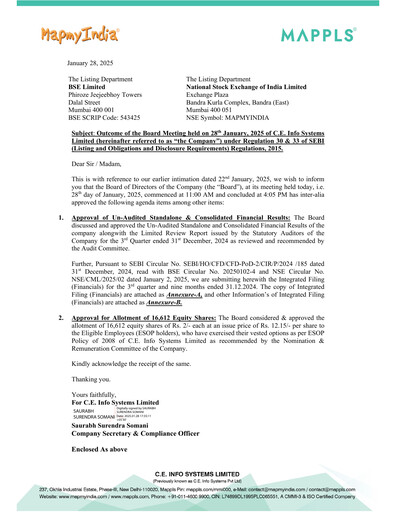 Thumbnail MapmyIndia Quarterly Report 2024-q3