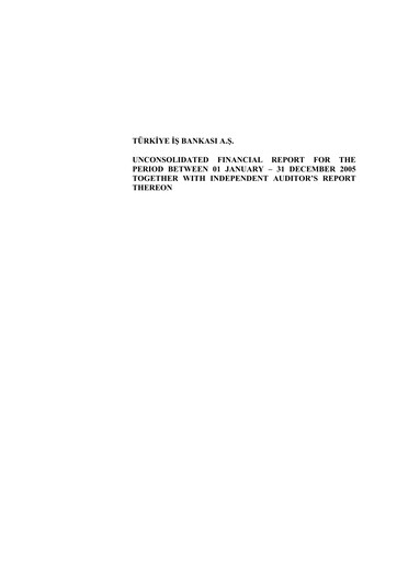 Thumbnail Türkiye Is Bankasi Financial Statement 2005