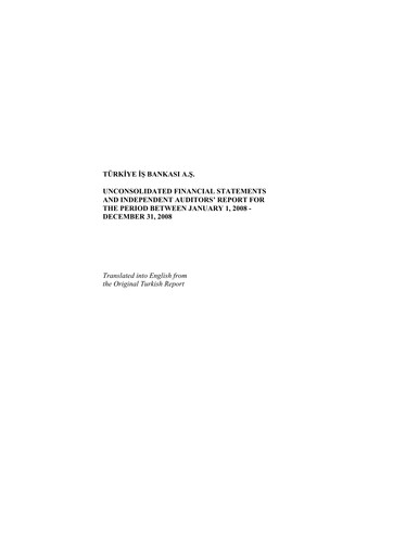 Thumbnail Türkiye Is Bankasi Financial Statement 2008
