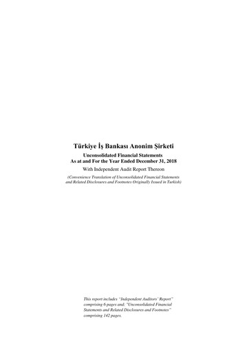 Thumbnail Türkiye Is Bankasi Financial Statement 2018