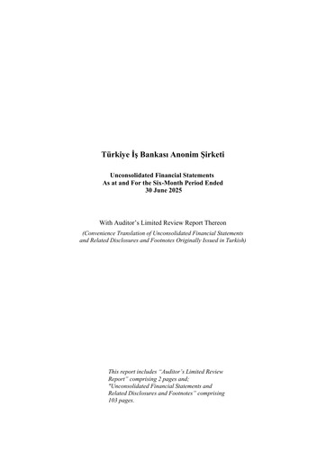 Thumbnail Türkiye Is Bankasi Half-year Report 2025-h1