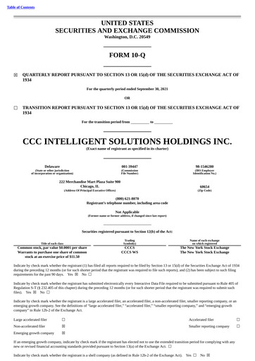 Thumbnail CCC Intelligent Solutions Quarterly Report 2021-q3