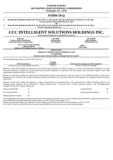 Thumbnail CCC Intelligent Solutions Quarterly Report 2022-q1