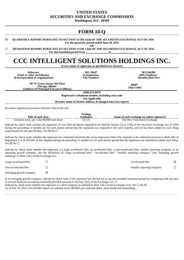 Thumbnail CCC Intelligent Solutions Quarterly Report 2022-q2