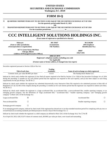 Thumbnail CCC Intelligent Solutions Quarterly Report 2023-q1