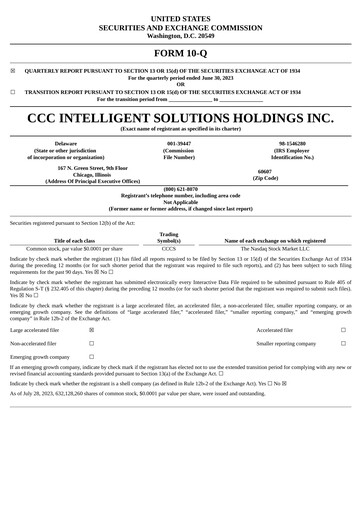 Thumbnail CCC Intelligent Solutions Quarterly Report 2023-q2