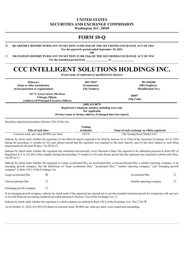 Thumbnail CCC Intelligent Solutions Quarterly Report 2024-q3