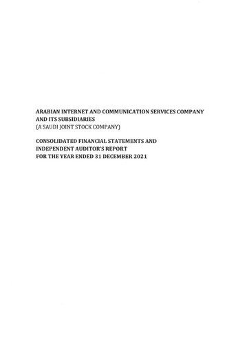 Thumbnail Arabian Internet and Communications Services Financial Statement 2021